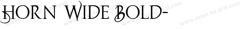 Horn Wide Bold字体转换